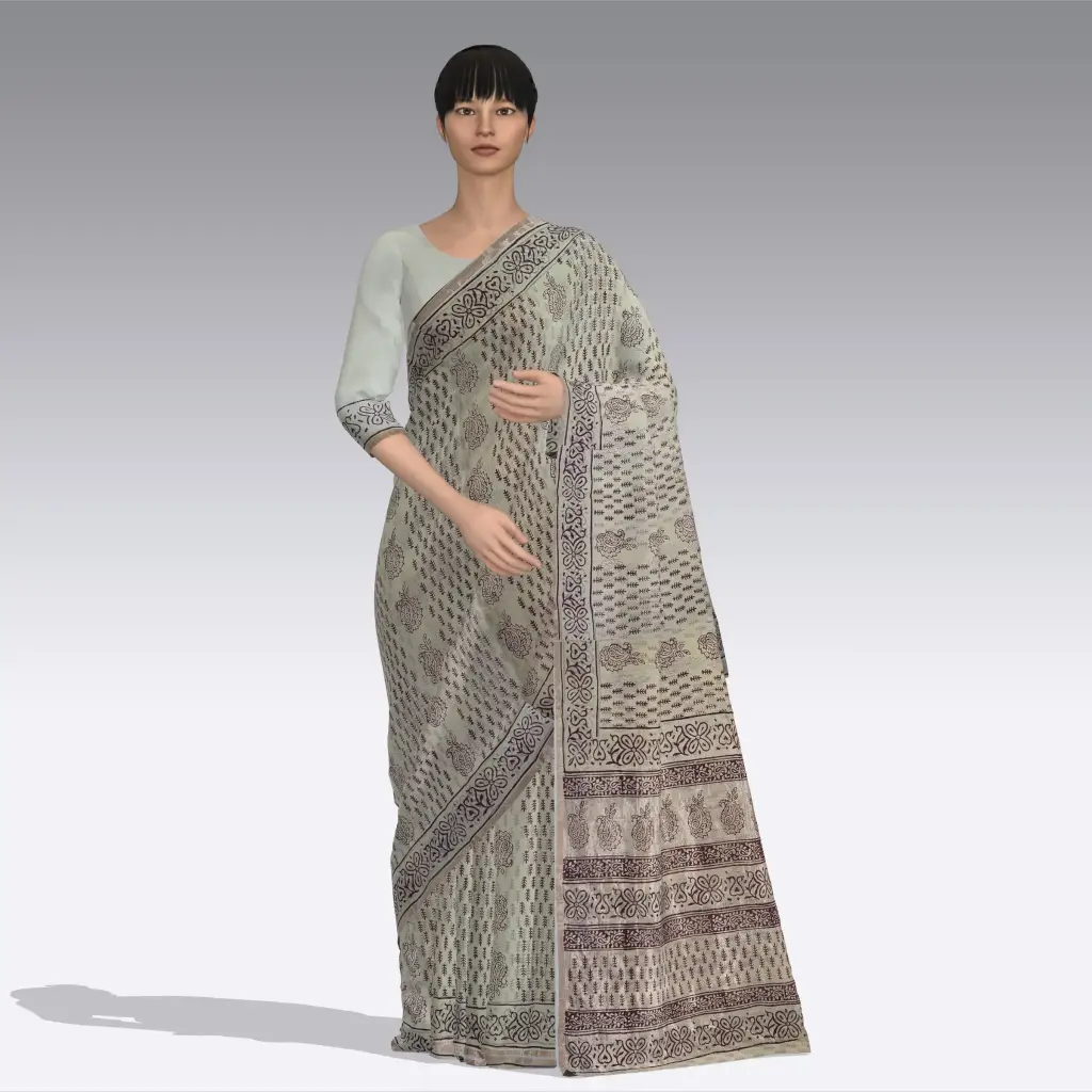  Chanderi Printed Saree